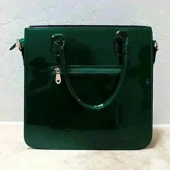 Ferris & Mor Green Faux Leather and Suede Purse - Picture 6 of 13